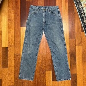 Rustler | Classic straight leg blue denim jeans size 34x32